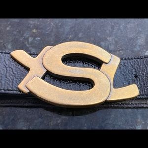 YSL Logo Belt